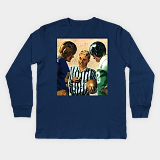 Vintage Sports, Football Referee Coin Toss Kids Long Sleeve T-Shirt